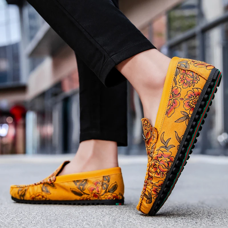 Blomster Läder Loafers