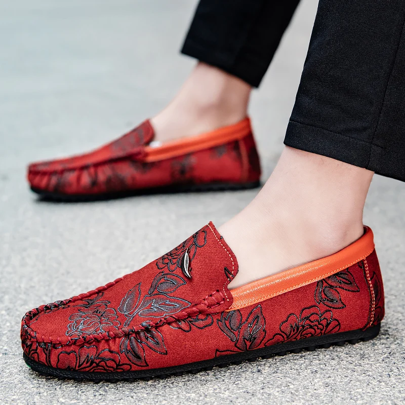 Blomster Läder Loafers