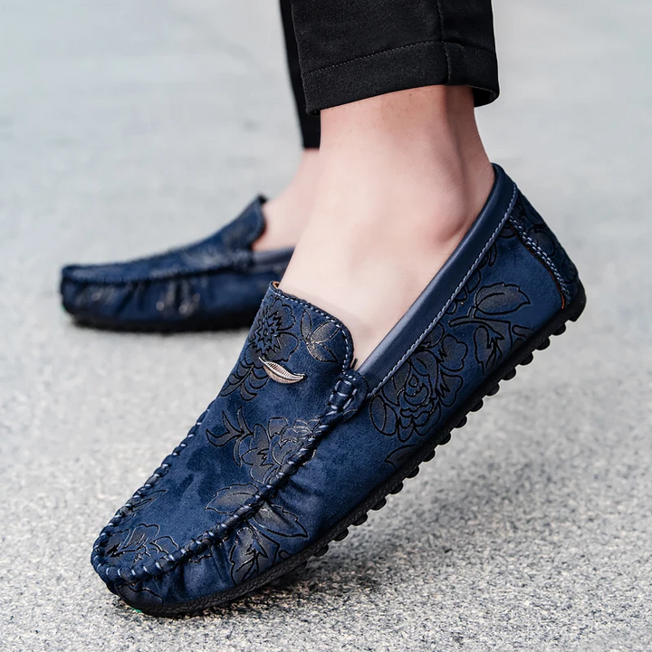 Blomster Läder Loafers