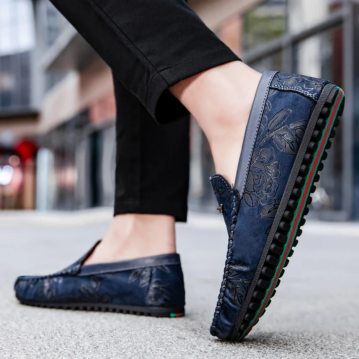 Blomster Läder Loafers