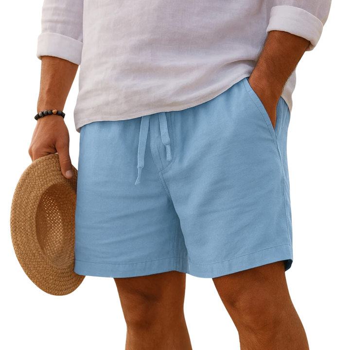 Leblanc™ | Eleganta Linneshorts med Elastisk Midja