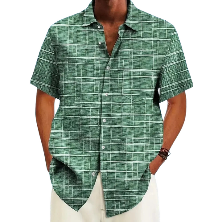 Leblanc™ | Elegant Randig och Rutig Skjorta