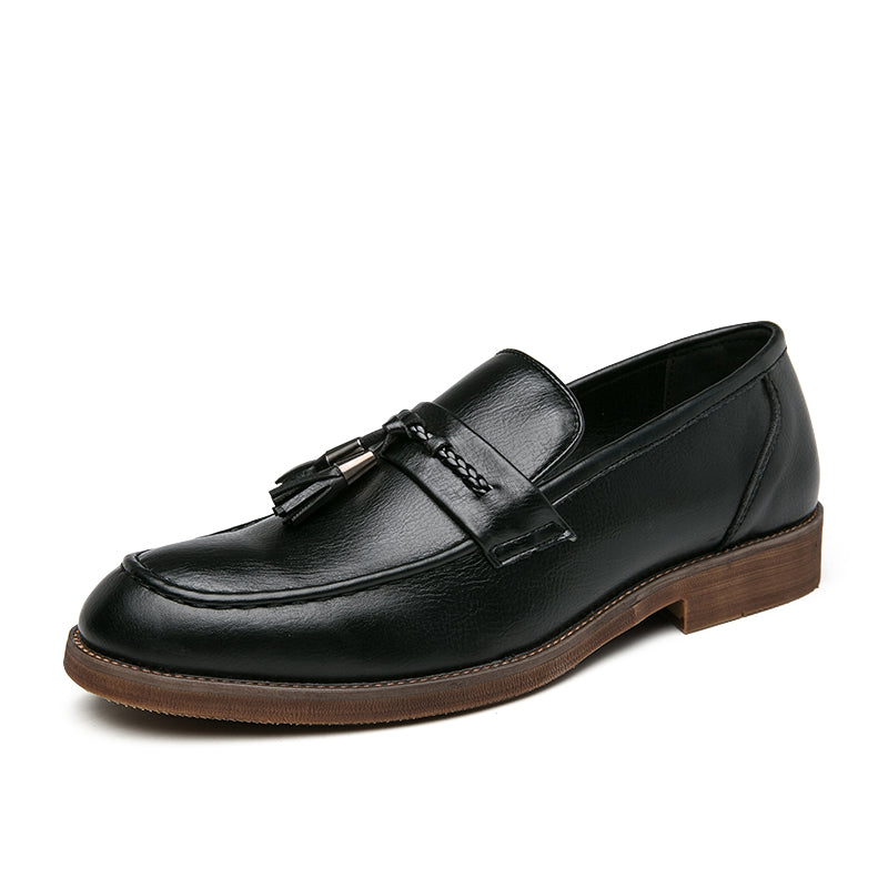 Läder Tofs Loafers