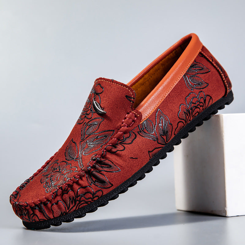 Blomster Läder Loafers