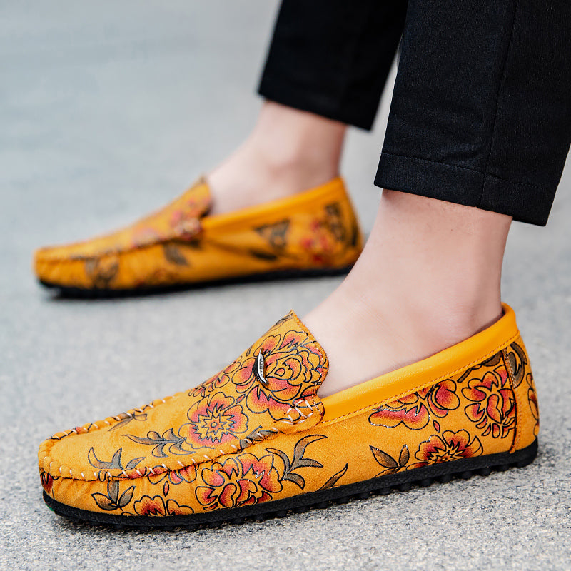 Blomster Läder Loafers