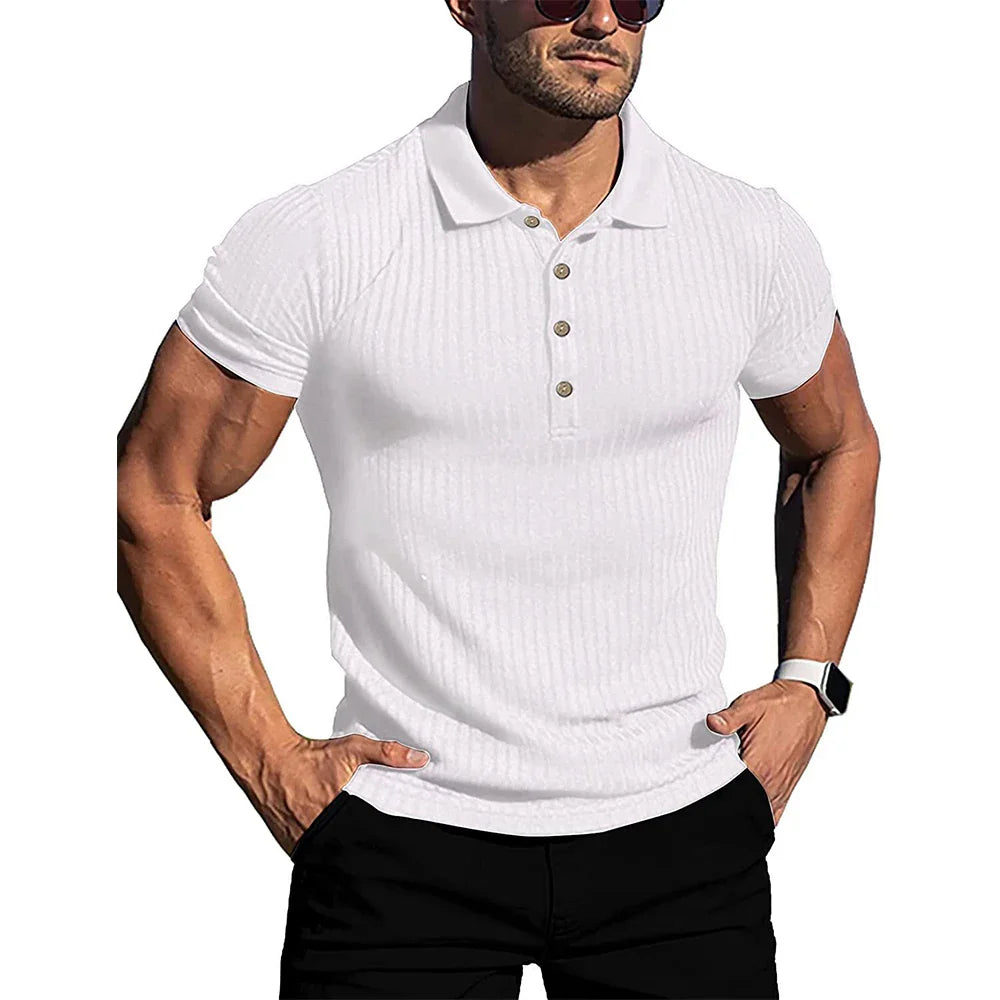Elegant Randig Pikétröja