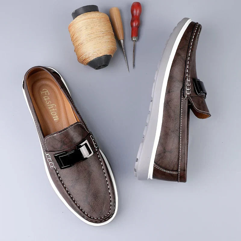 Lyxiga Läder Loafers