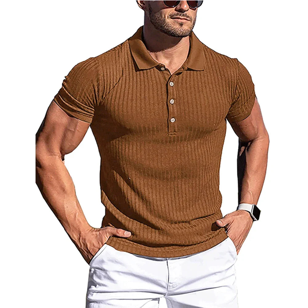 Elegant Randig Pikétröja