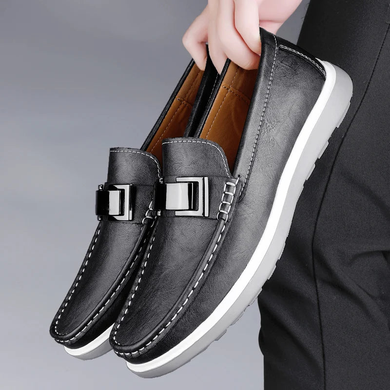 Lyxiga Läder Loafers