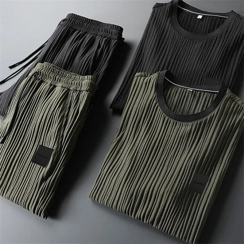 Milano Ribbat Lounge T-shirt & Byxset