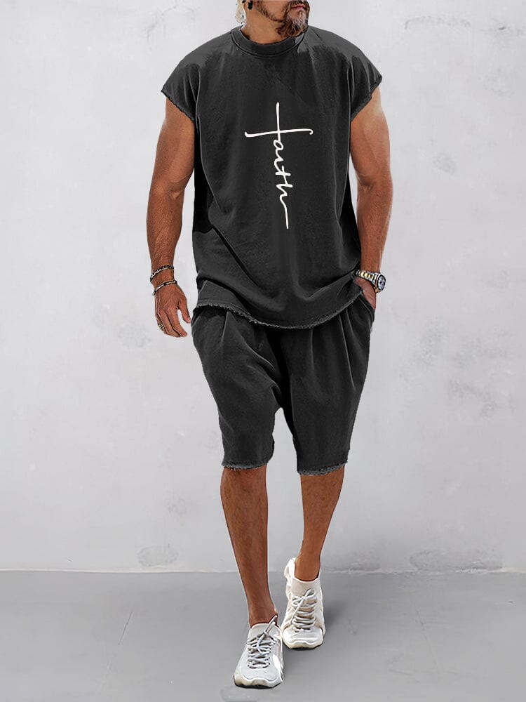 Casual Kortärmd Sport-T-Shirt Set