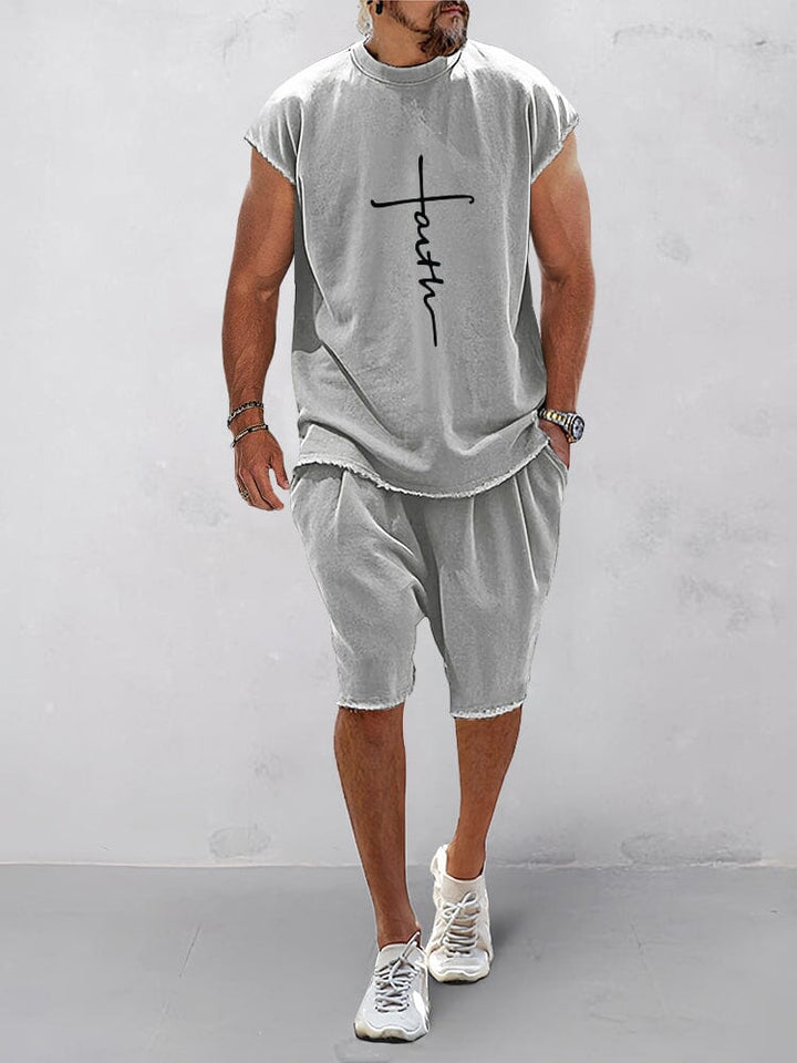 Casual Kortärmd Sport-T-Shirt Set