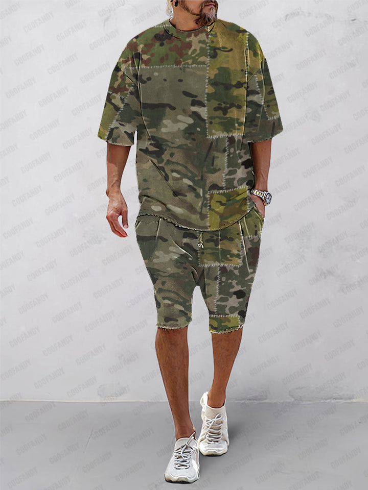 Casual Etniskt Tryckt Sportset