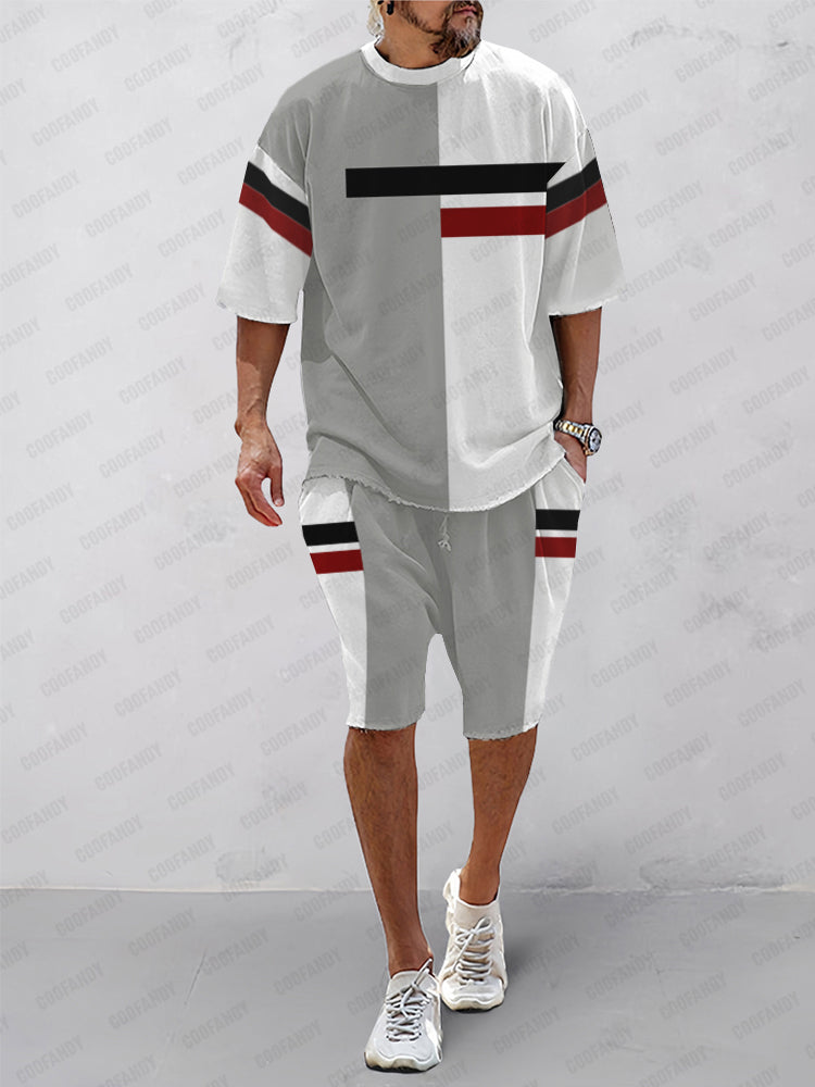Trendigt Färgblock Athleisure Set