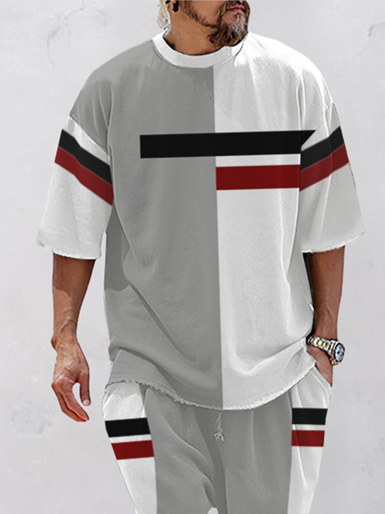 Trendigt Färgblock Athleisure Set