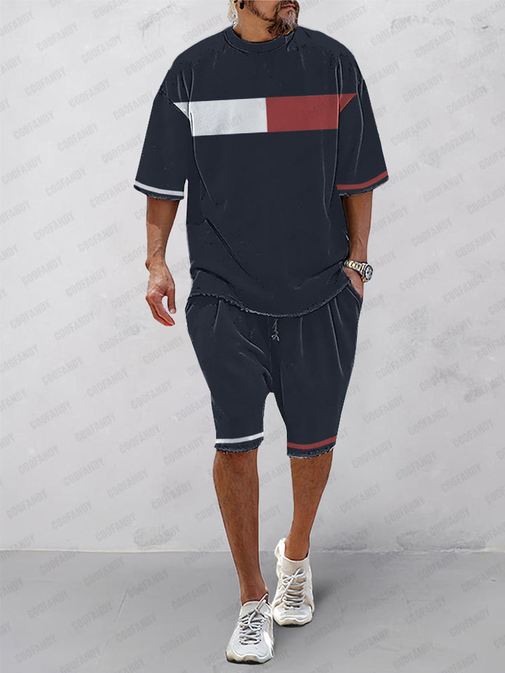 Trendigt Färgblock Athleisure Set