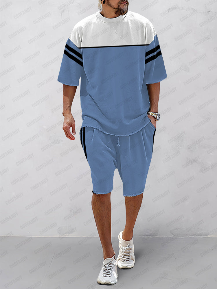 Trendigt Färgblock Athleisure Set