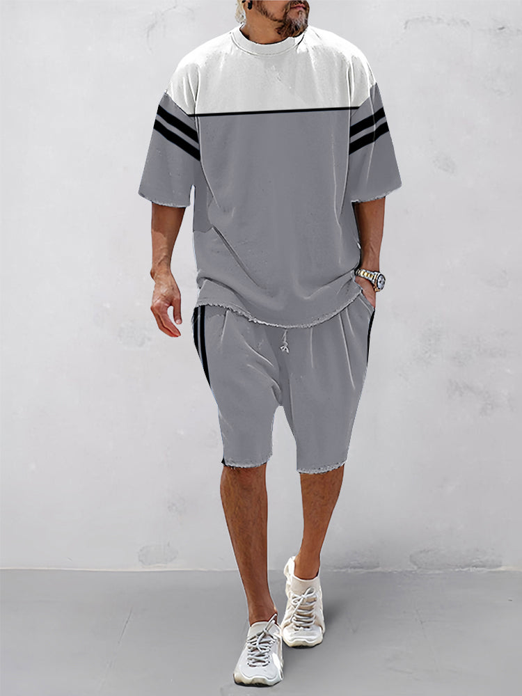 Trendigt Färgblock Athleisure Set