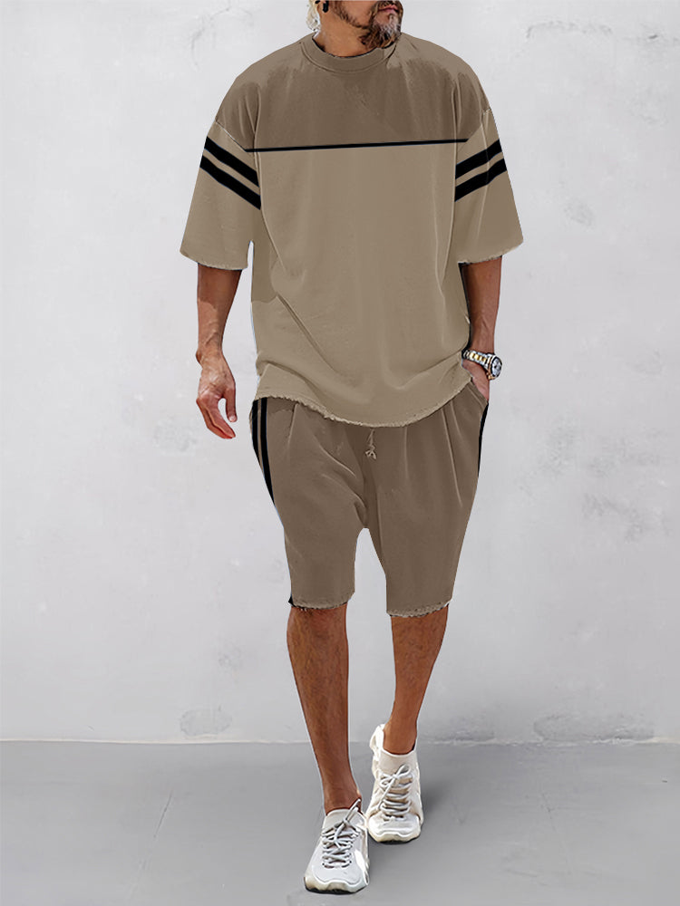 Trendigt Färgblock Athleisure Set