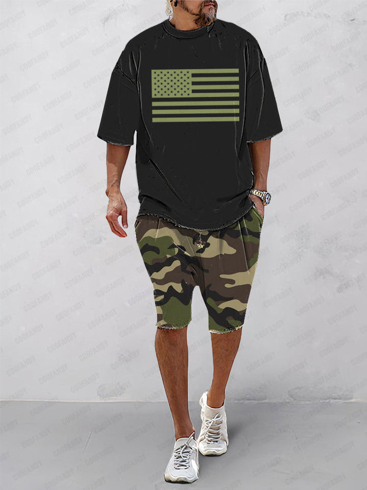 Casual Etniskt Tryckt Sportset