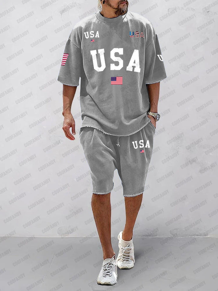 Athleisure Kamouflage Tryckt 2-Delat Set