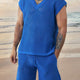 Andningsbart Nät Stickad Casual Set