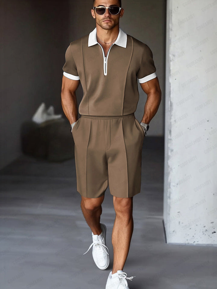 Lättmatchat Tvåfärgat Casual Set