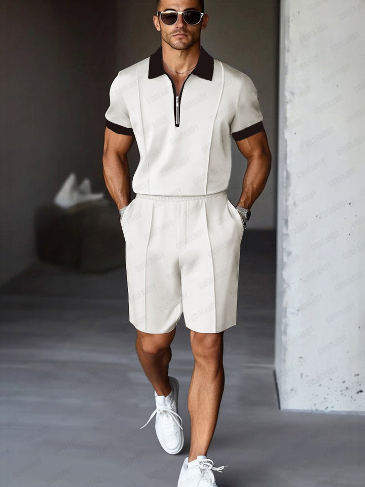 Lättmatchat Tvåfärgat Casual Set