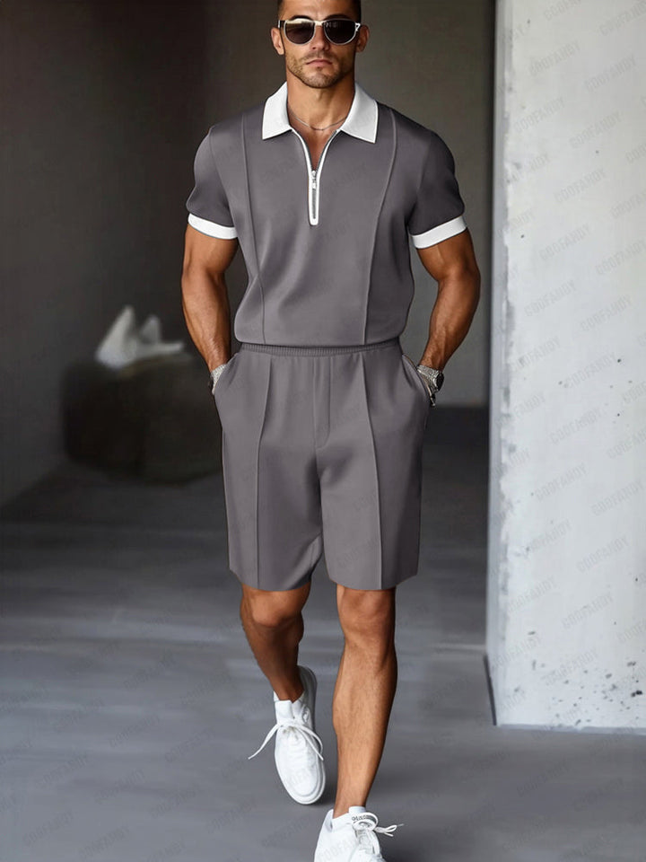 Lättmatchat Tvåfärgat Casual Set