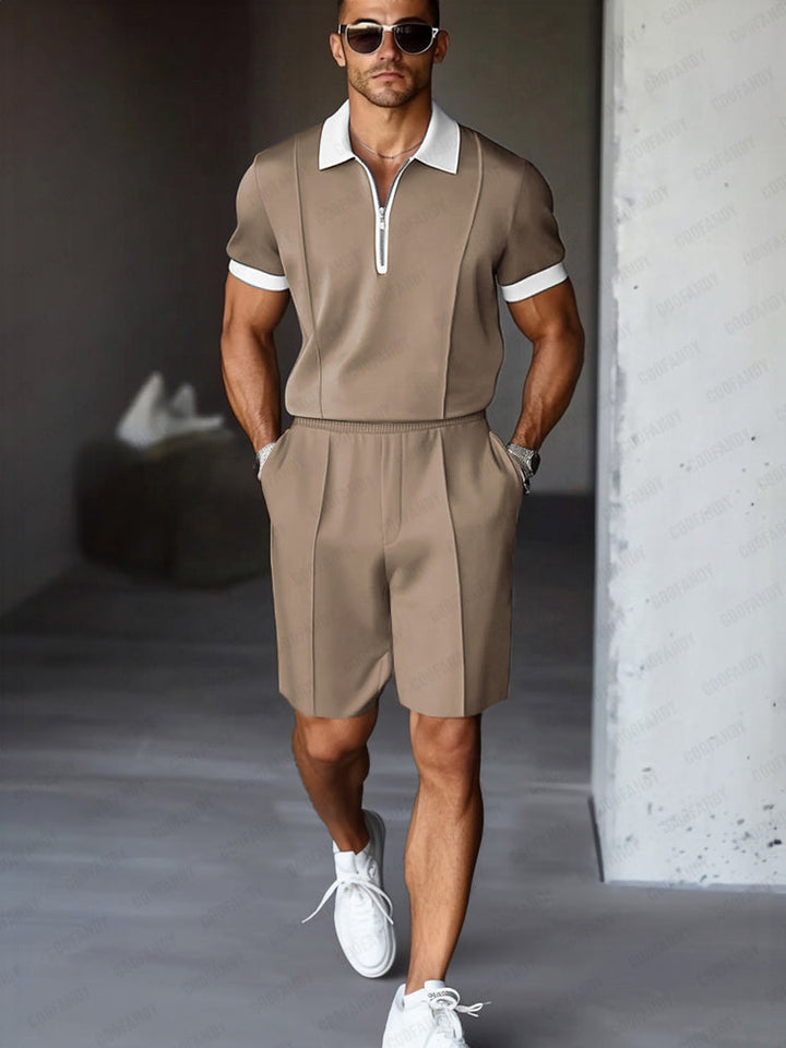 Lättmatchat Tvåfärgat Casual Set