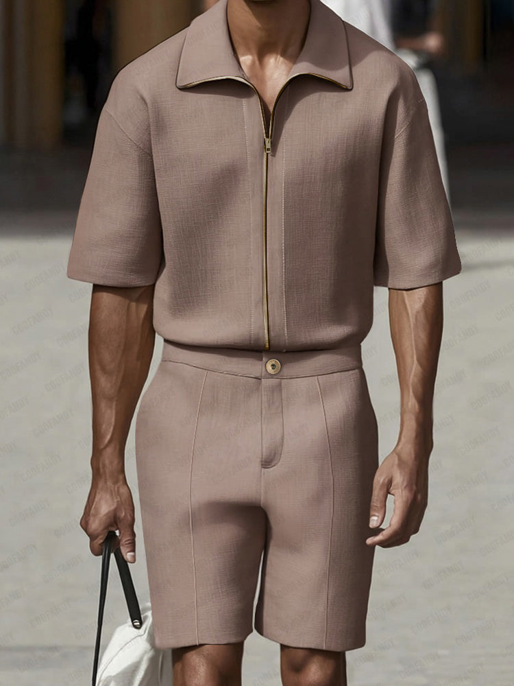 Modernt Bomull Linne Casual Set