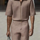 Modernt Bomull Linne Casual Set