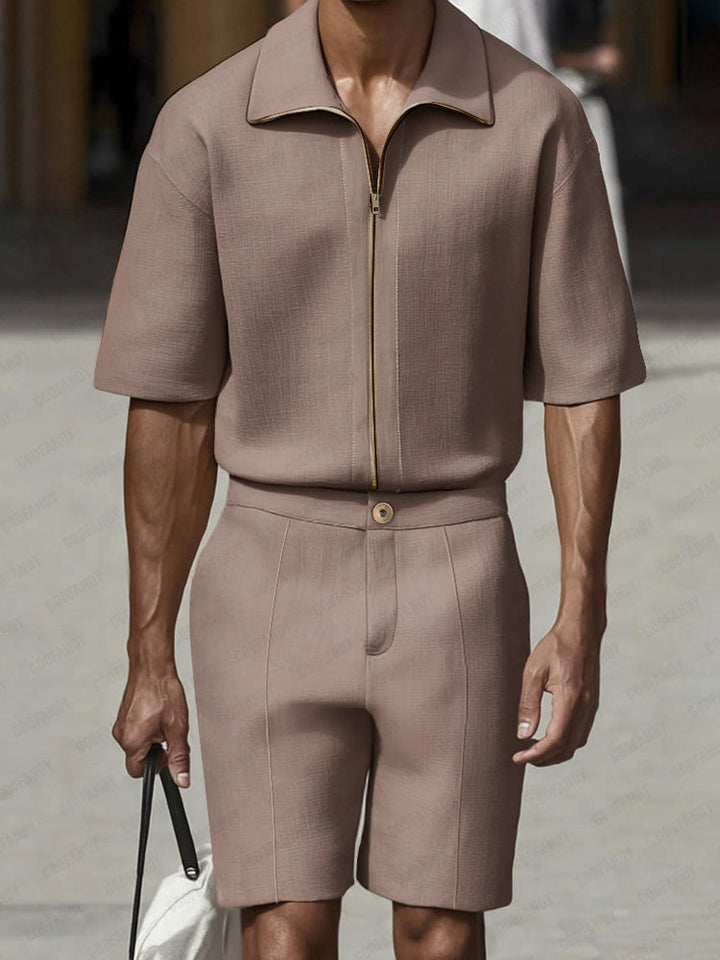 Modernt Bomull Linne Casual Set
