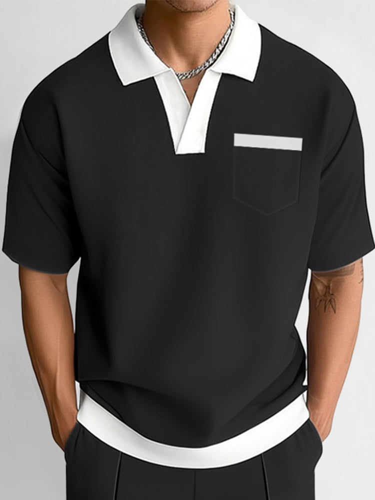 Minimalistiskt Färgblock Casual Set