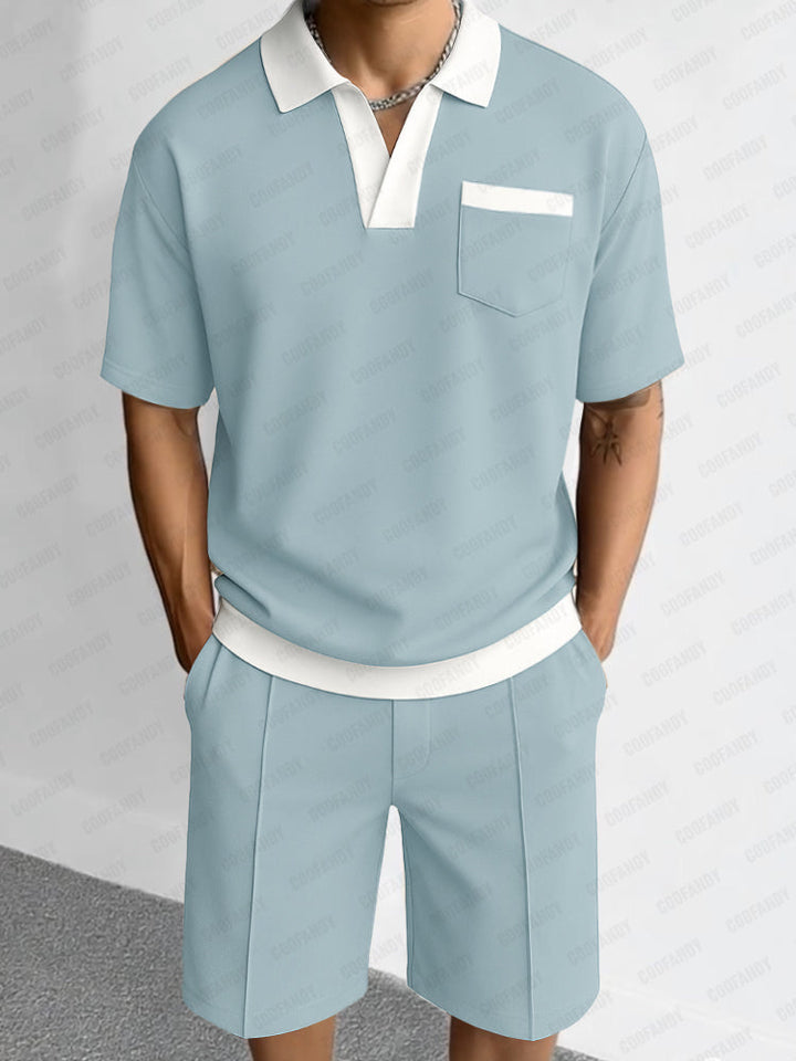 Minimalistiskt Färgblock Casual Set