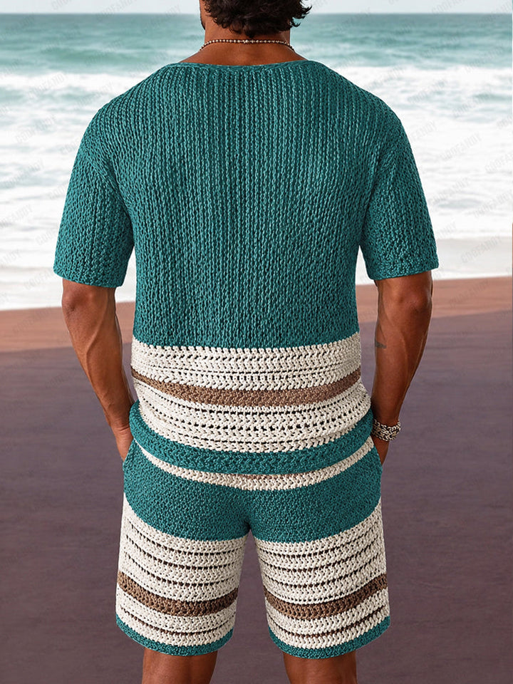 Trendigt Andningsbart Stickad Casual Set