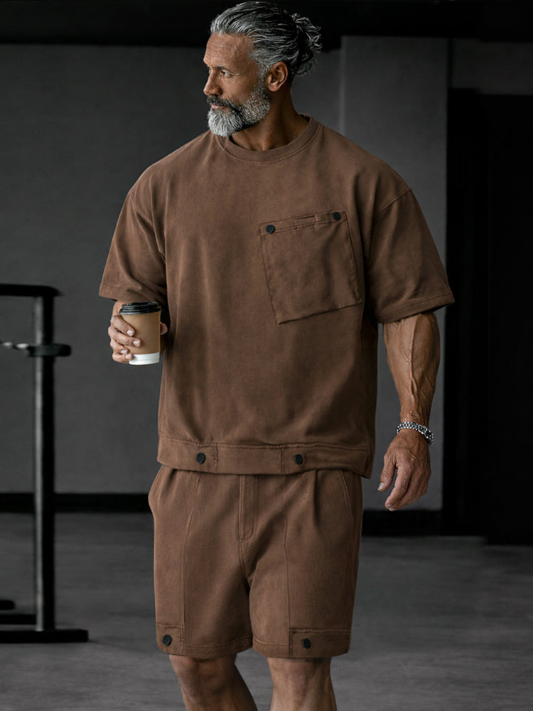 Unikt Athleisure T-Shirt och Shorts Set