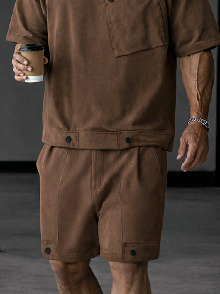 Unikt Athleisure T-Shirt och Shorts Set