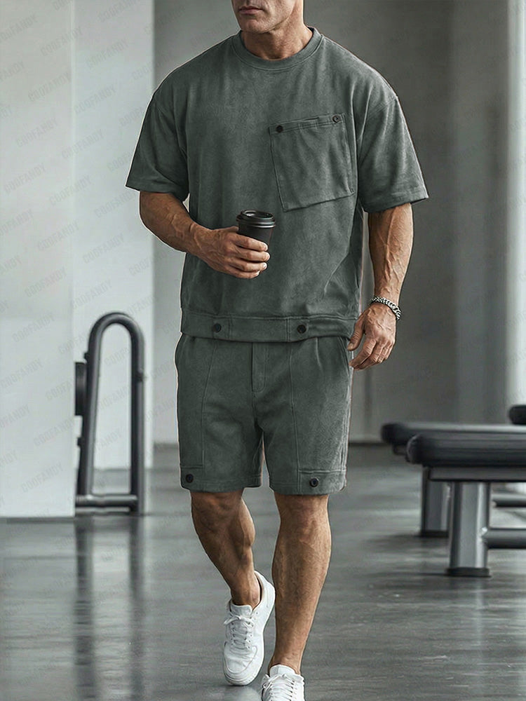 Unikt Athleisure T-Shirt och Shorts Set