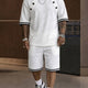 Athleisure Knapp Detalj Ribbad Texturerat Shorts Set