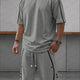 Athleisure Zipper Accent T-Shirt Shorts Set