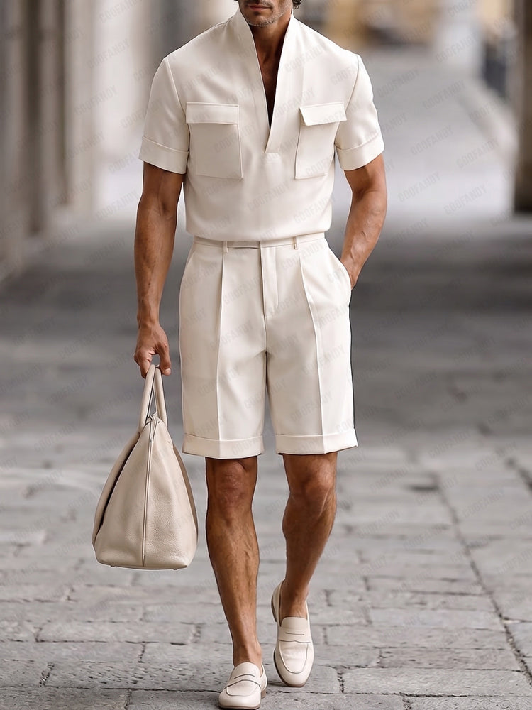 Urban Casual Mångfickor Matchande Set
