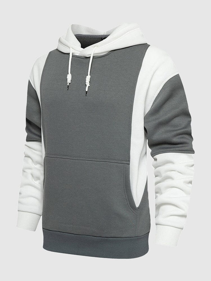 Färgblock Fashion Casual Hoodie