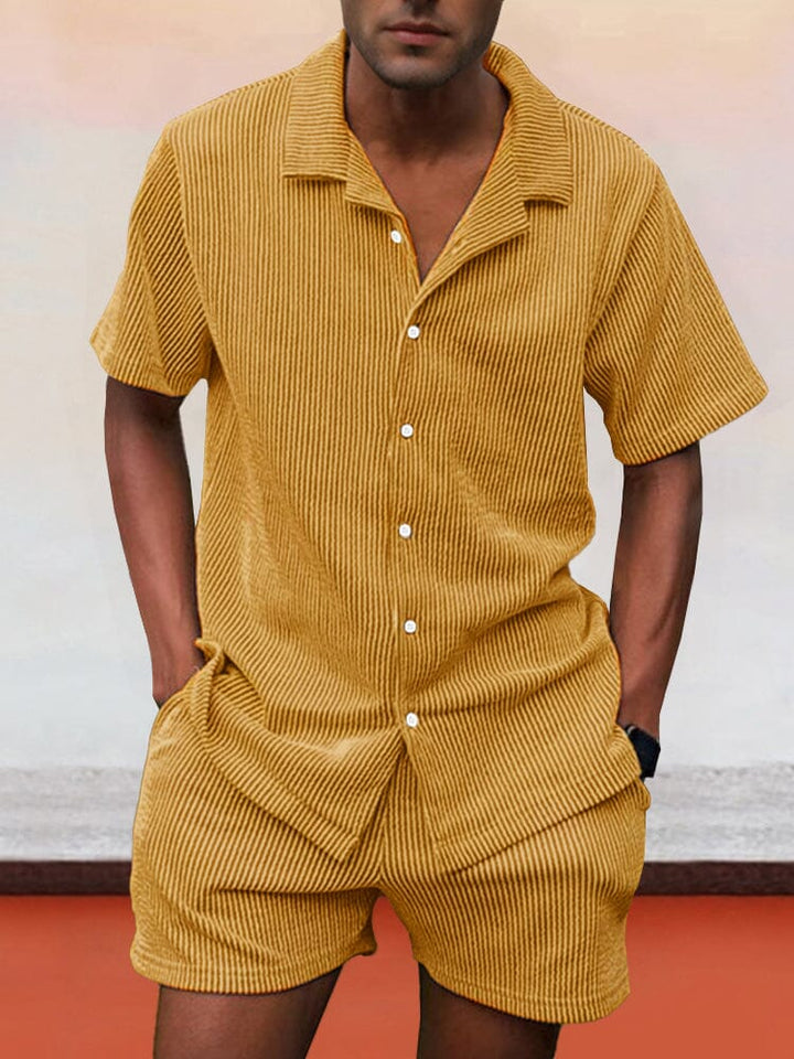 Casual Manchester Skjorta Shorts Set