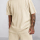 Casual Vertikal Texturerad T-Shirt Set