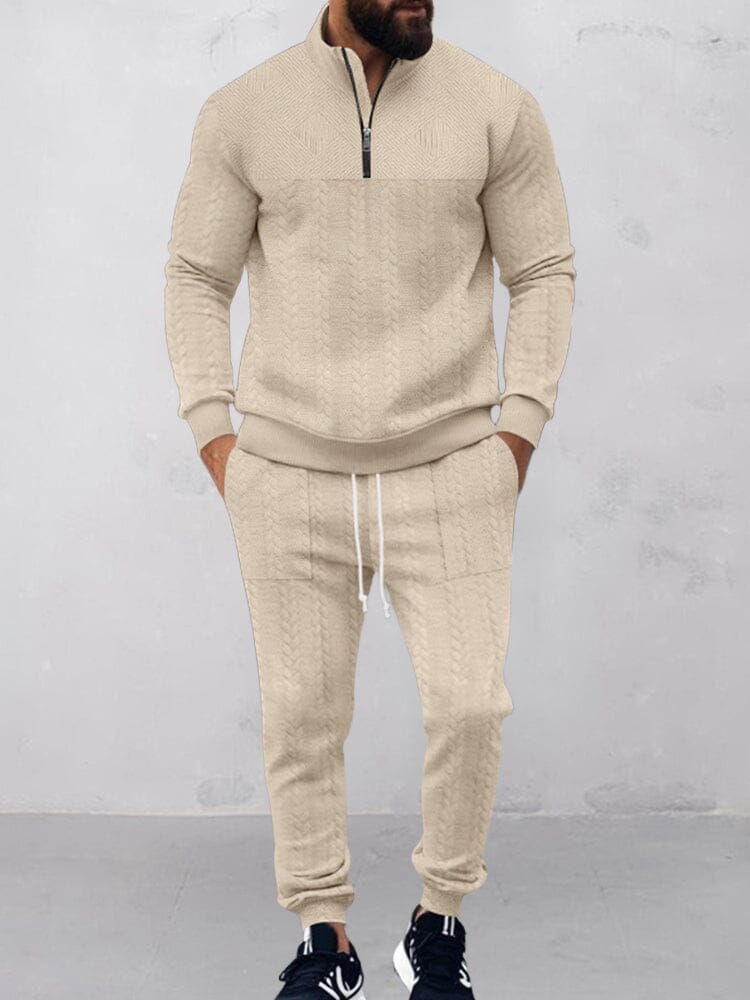 Modernt Jacquard Aktivt Kläder Set