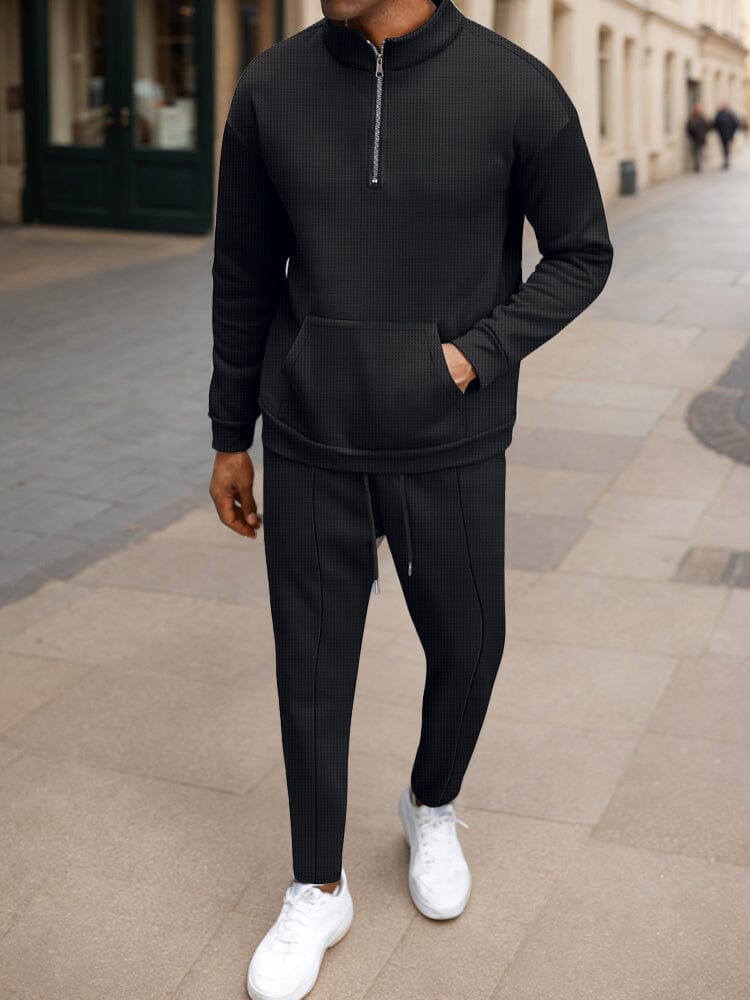 Athleisure Urban Fashion Waffle Matchande Set