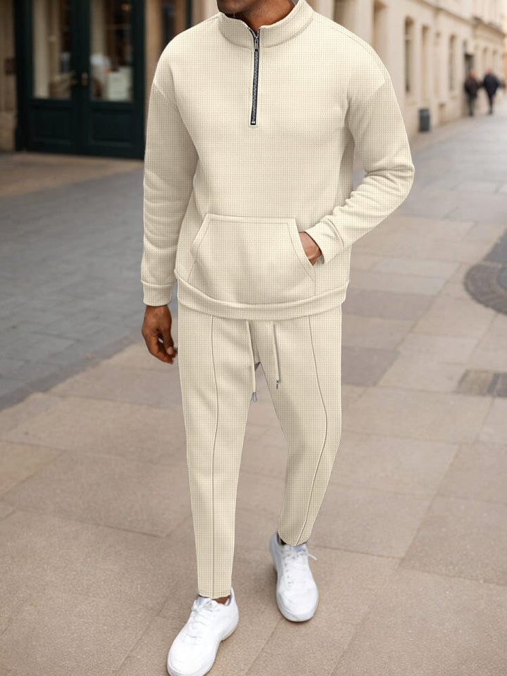 Athleisure Urban Fashion Waffle Matchande Set