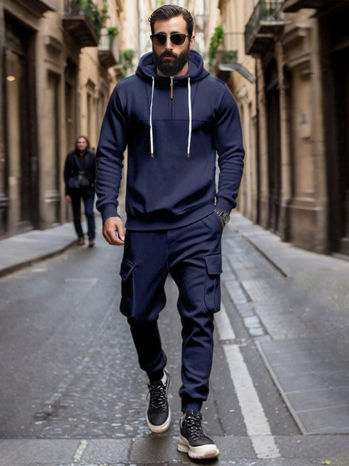 Mjukt Athleisure Hoodie och Byxset