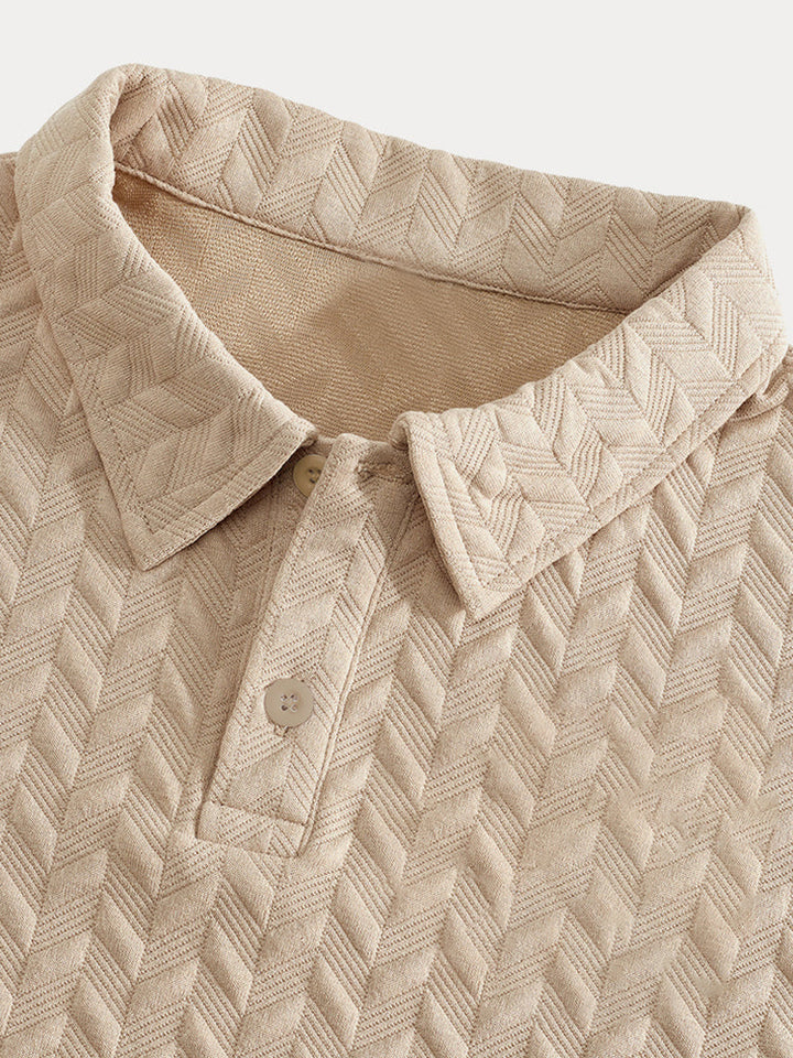 Casual Jacquard Texturerat Matchande Set